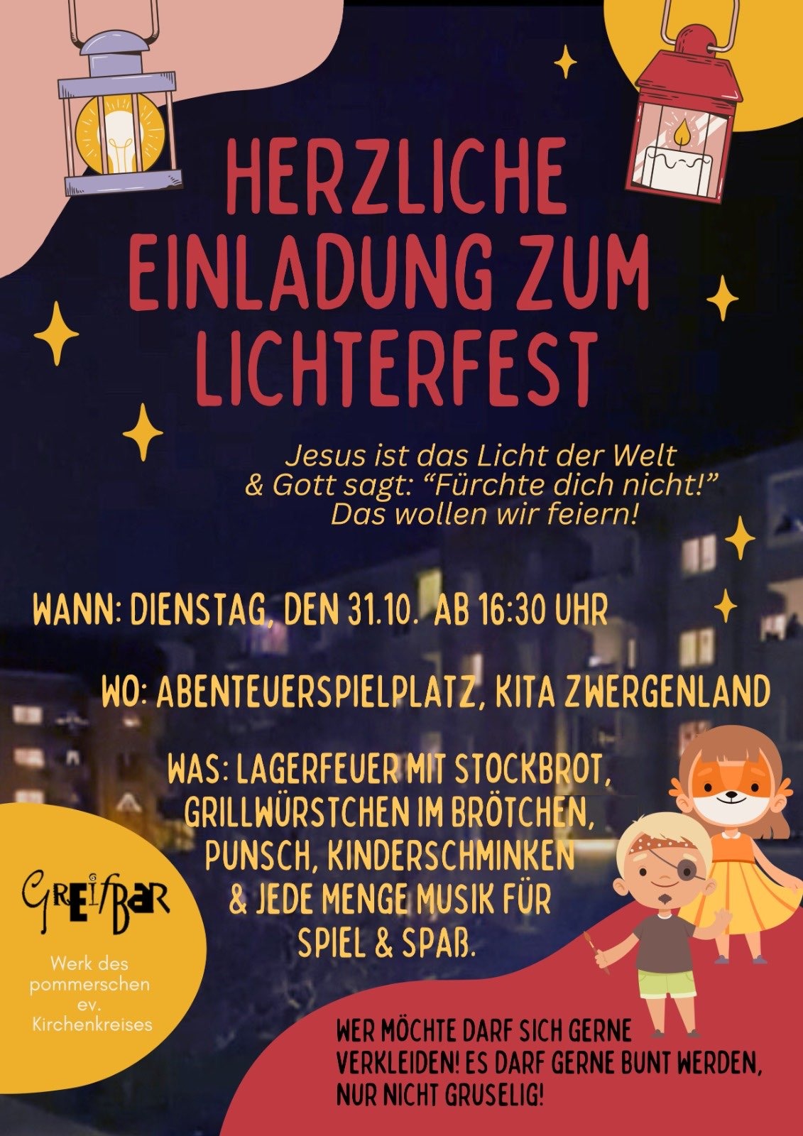 Lichterfest-Einladungs-Flyer